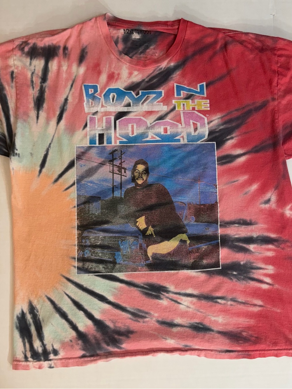 Boyz N The Hood Tie-Dye Graphic Tee Hip Hop 90s